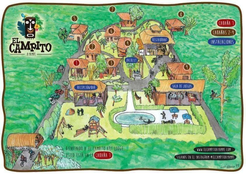 El Campito Lodge Ayampe Eksteriør billede